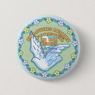 In Our Hearts Memorial 6 Cm Round Badge