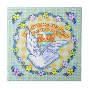In Our Hearts Memorial Ceramic Tile