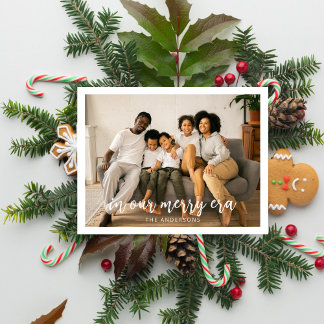 In Our Merry Era Photo Funny Christmas Holiday Card