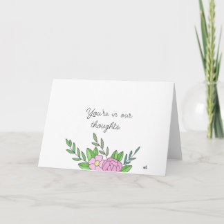 In Our Thoughts Flowers 1 Card