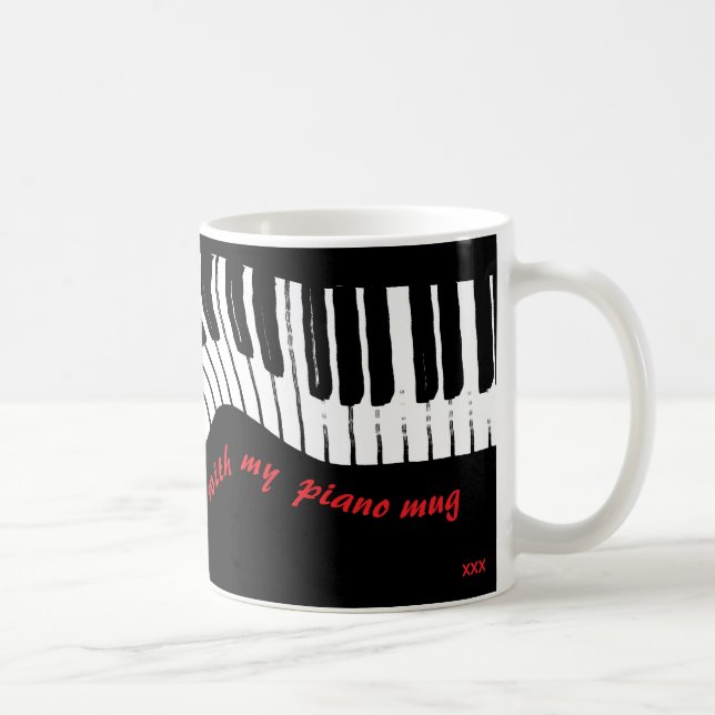 In perfect harmony – piano design coffee mug (Right)