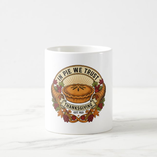 In Pie We Trust Coffee Mug (Center)