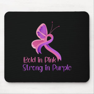 In Pink Strong Purple Violence Breast Cancer Aware Mouse Pad
