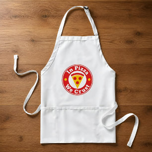 In Pizza We Crust Funny Punny Pepperoni Pizza Slic Standard Apron