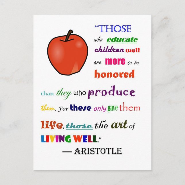 In Praise of Teachers Postcard (Front)