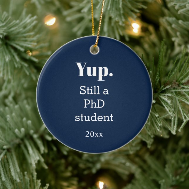 In Progress PhD Student Ceramic Ornament (Tree)