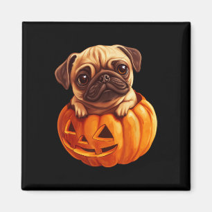 In Pumpkin Halloween Pugkin Cute Pug Halloween Magnet
