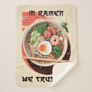 In Ramen We Trust Cosy Blanket for Noodle Lovers