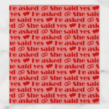 In Red - He Asked She Said Yes - We Do