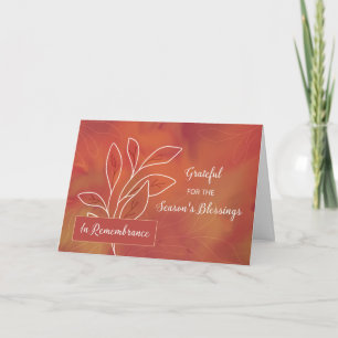 In Remembrance at Thanksgiving Warm Watercolor Card