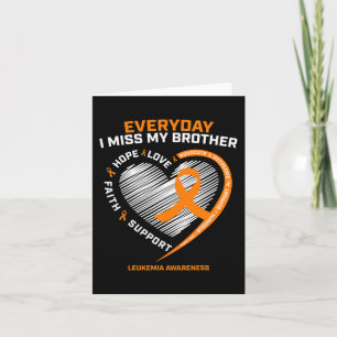 In Remembrance Loving Memory Of Brother Leukaemia Card