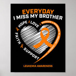 In Remembrance Loving Memory Of Brother Leukaemia Poster