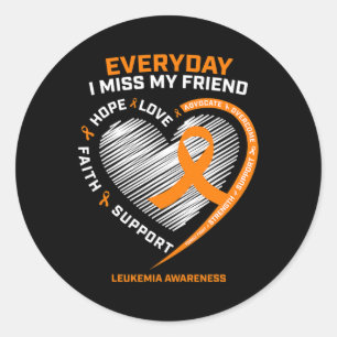 In Remembrance Loving Memory Of My Friend Leukaemi Classic Round Sticker