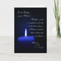 In Remembrance of Husband's Birthday Candle