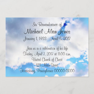 In Remembrance of Memorial Service Announcement