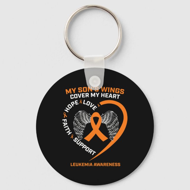 In Remembrance Of My Son Loving Memory Leukaemia A Key Ring (Front)