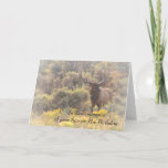 In Remembrance of Son on His Birthday Custom Elk Card<br><div class="desc">In Remembrance of Your Son on His Birthday greeting card. This custom elk greeting card can be personalised with your love and care for those who have lost a son. This bull elk is surrounded by sagebrush and yellow vegetation in autumn. This wildlife image was taken in Wyoming. © Debbie...</div>