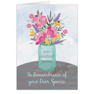 In Remembrance of Spouse Anniversary Jar Vase