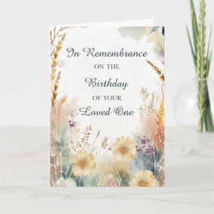 In Remembrance on Heavenly Birthday of Loved One Card