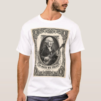 In Rock We Trust 1 Rock Washington Guitar Vintage T-Shirt