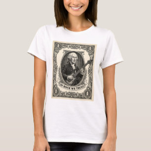 In Rock We Trust 1 Rock Washington Guitar Vintage T-Shirt