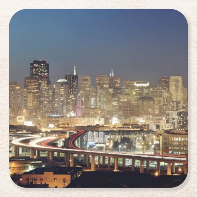 In San Francisco Square Paper Coaster (Front)