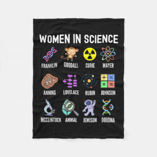 In Science - Feminist Stem Girls Empowerment Kids  Fleece Blanket