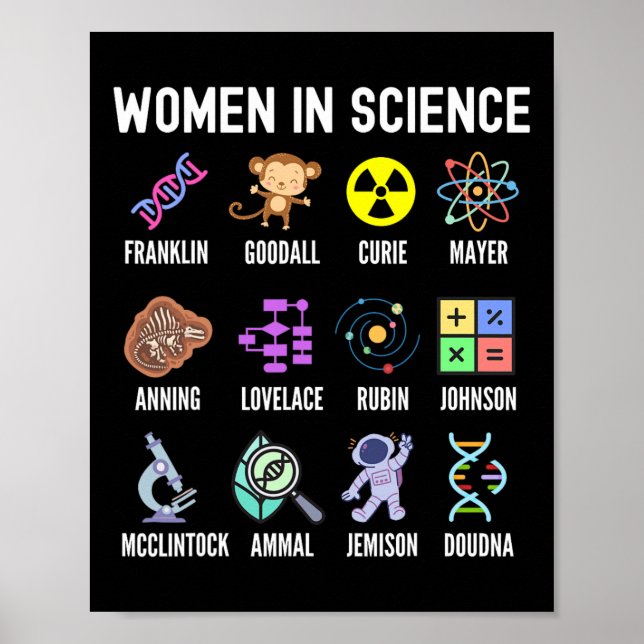 In Science - Feminist Stem Girls Empowerment Kids  Poster (Front)