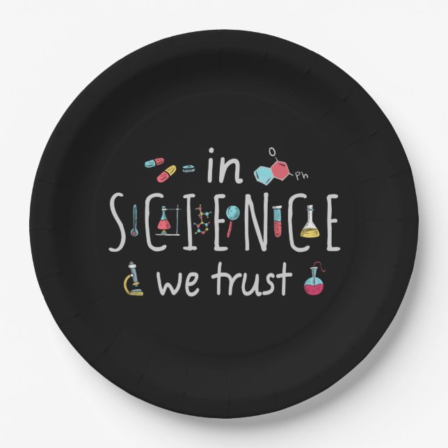 In Science we trust Paper Plate (Front)