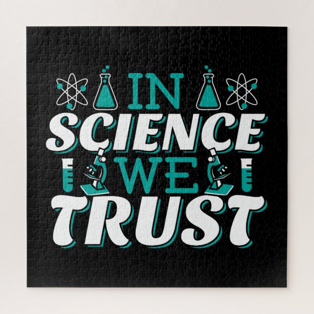 In Science We Trust Quote - Teacher Jigsaw Puzzle (Vertical)
