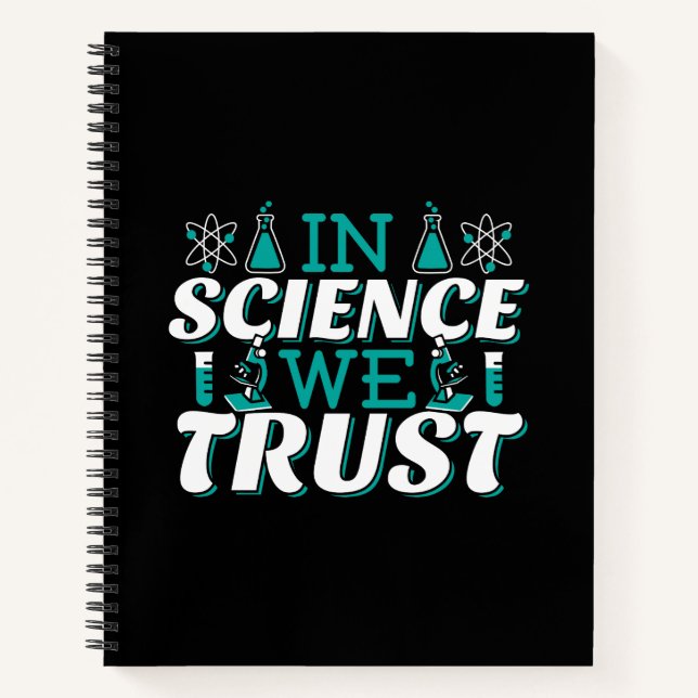 In Science We Trust Quote - Teacher Notebook (Front)