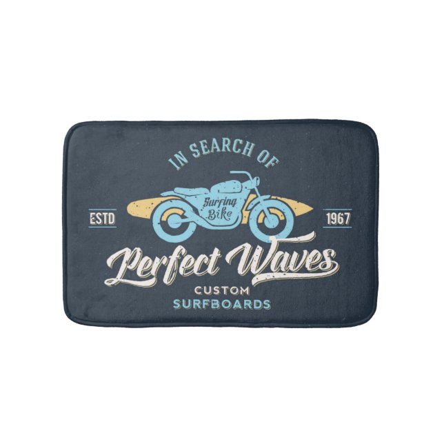 In Search Of Perfect Waves Poster Bath Mat (Front)