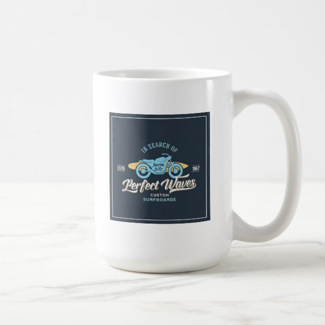 In Search Of Perfect Waves Poster Coffee Mug (Right)