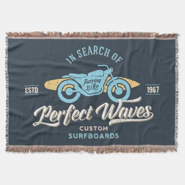 In Search Of Perfect Waves Poster Throw Blanket (Front)