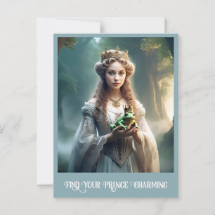 " IN SEARCH OF PRINCE CHARMING " POSTCARD