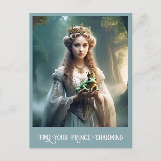 " IN SEARCH OF PRINCE CHARMING " POSTCARD (Front)
