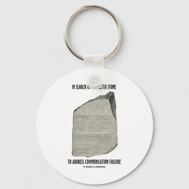 In Search Of Rosetta Stone Address Communication Key Ring (Front)