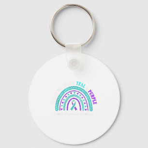 In Sep Wear Teal And Purple Suicide Prevention Awa Key Ring