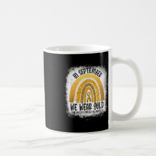In September Gold Ribbon Rainbow Childhood Cancer Coffee Mug