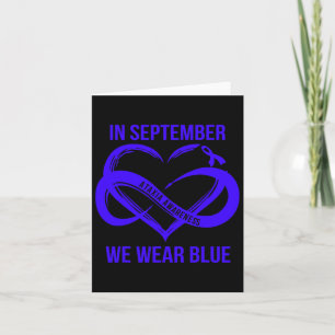 In September We Wear Blue Ataxia Awareness Ribbon Card