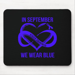 In September We Wear Blue Ataxia Awareness Ribbon Mouse Pad
