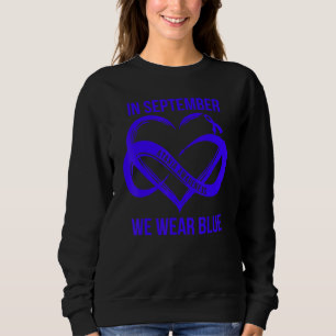 In September We Wear Blue Ataxia Awareness Ribbon Sweatshirt