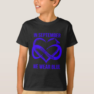 In September We Wear Blue Ataxia Awareness Ribbon  T-Shirt