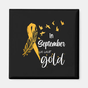 In September We Wear Childhood Cancer Awareness Ri Magnet