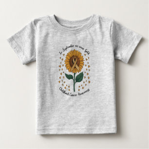 In September We Wear Gold Childhood Cancer Aware Baby T-Shirt