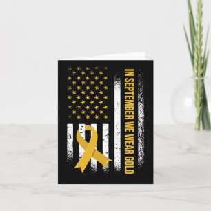 In September We Wear Gold - Childhood Cancer Aware Card
