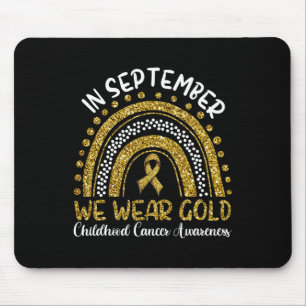 In September We Wear Gold Childhood Cancer Awaren Mouse Pad