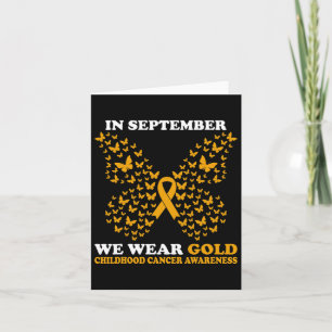 In September We Wear Gold Childhood Cancer Awarene Card