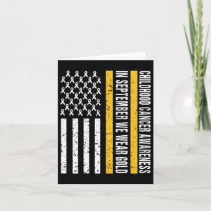In September We Wear Gold Childhood Cancer Awarene Card