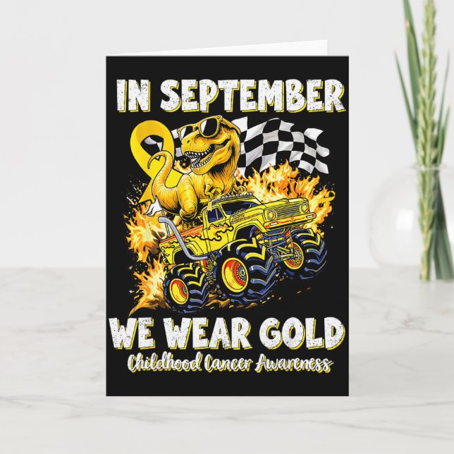 In September We Wear Gold Childhood Cancer Awarene Card (Front)